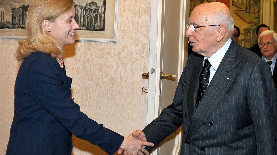 Элизабетта Беллони с экс-президентом Италии Джорджио Наполитано. 2011 год