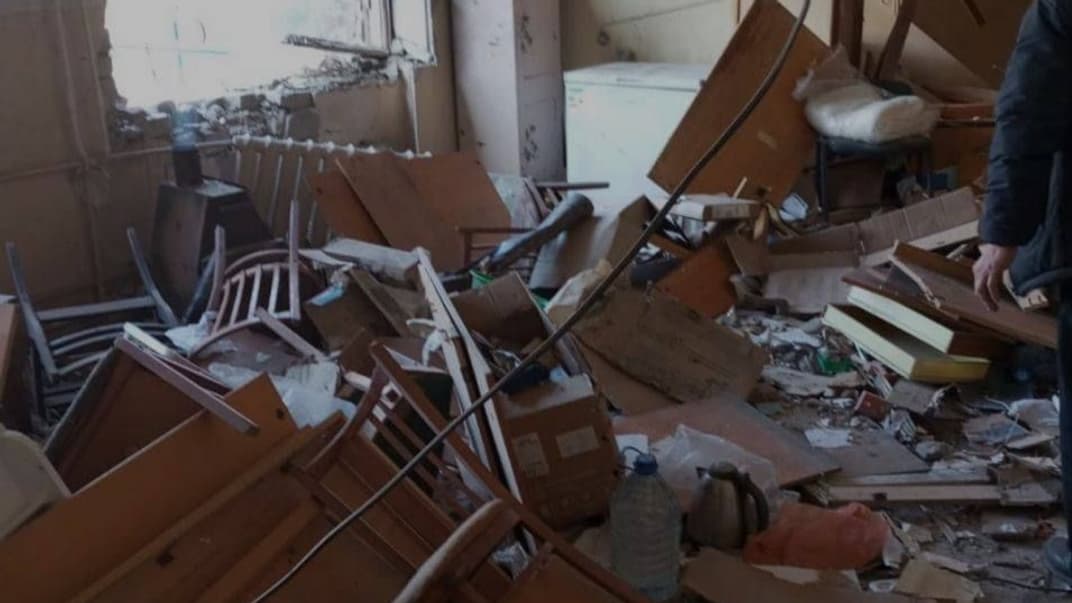 Последствия российского обстрела «Пункта несокрушимости» в Херсонской области, 23 марта 2024 года