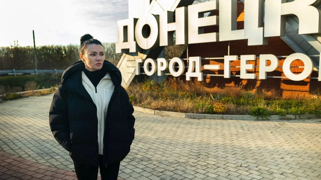 Діана Панченко під час поїздки в окупований Донецьк