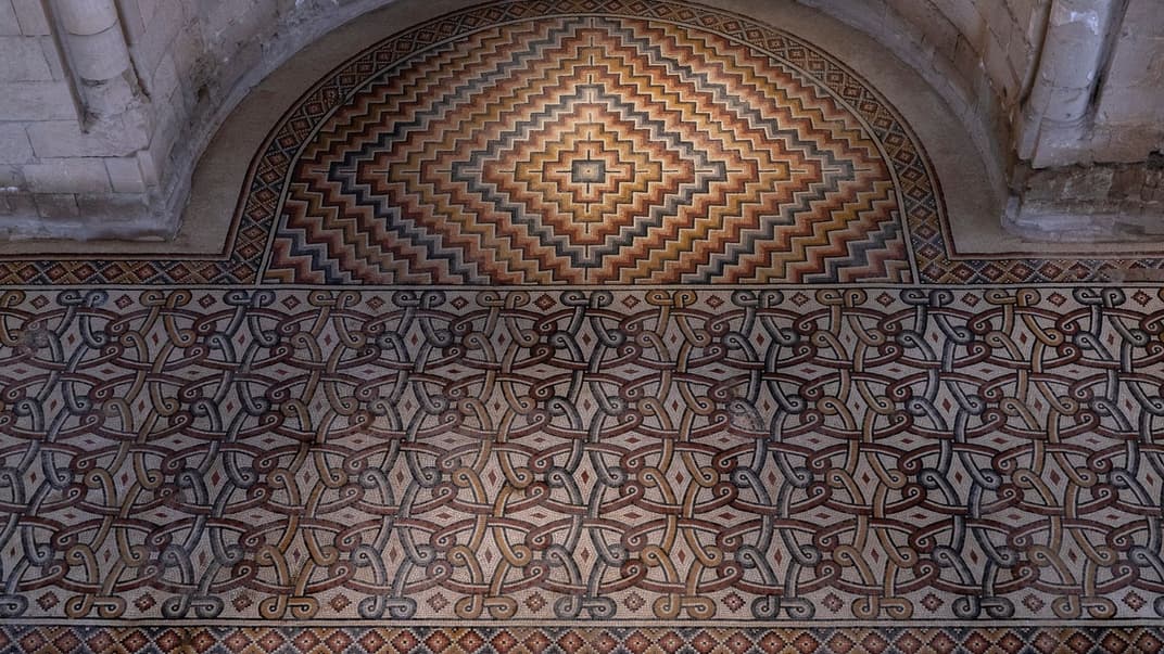 Реконструированная мозаика дворца Хишама, Иерихон, Палестина, 28 октября 2021 года