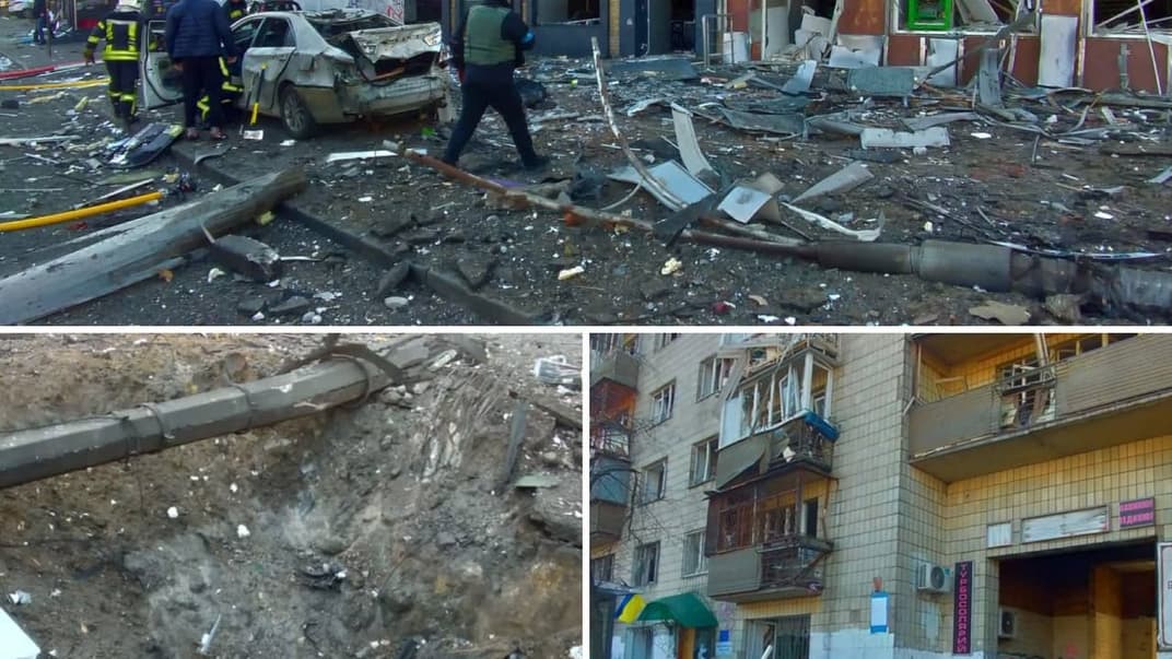 У Києві уламки російської ракети впали на дорогу на Куренівці