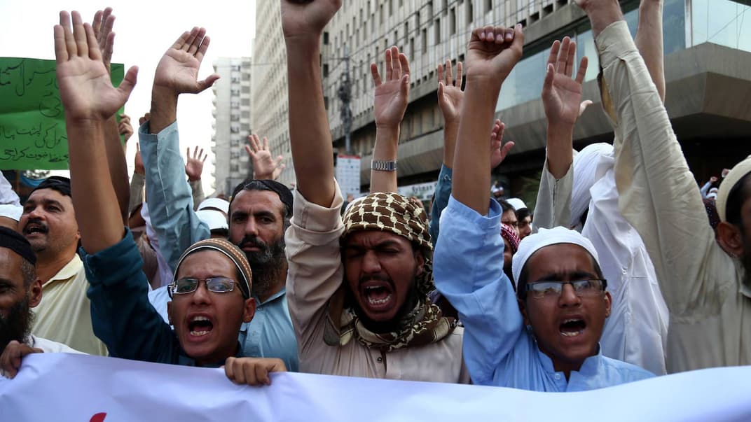 Масові акції протесту через рішення Верховного суду Пакистану про скасування смертної кари для жінки-християнки, Карачі, 1 листопада 2018 року