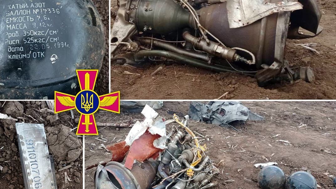 Уламки крилатої ракети Х-22, яку ЗСУ збили на Одещині 30 травня 2022 року