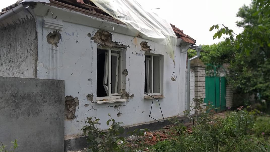 Поврежденный дом в Николаеве, 30 мая 2022 года