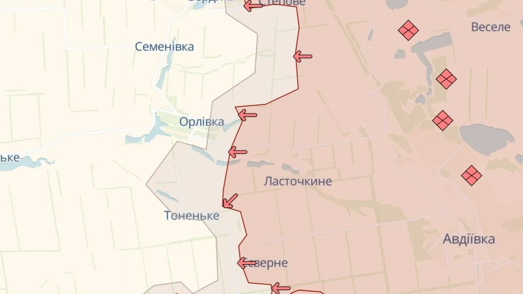 Сєверне та Степове на карті DeepState