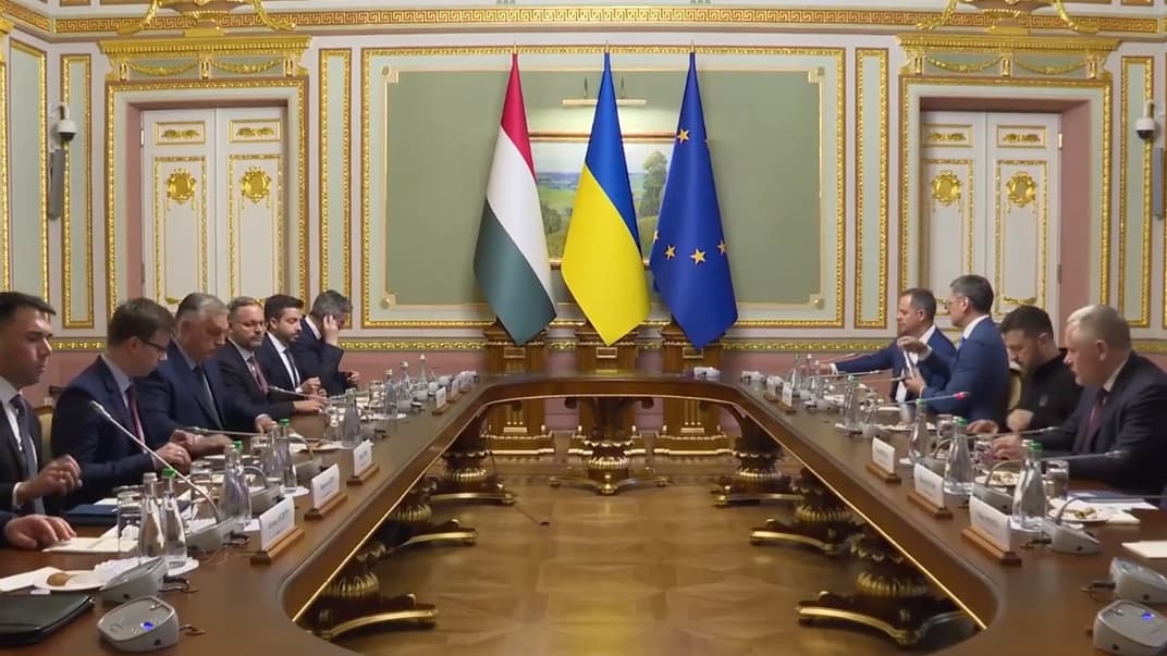 Премьер-министр Венгрии Виктор Орбан и президент Владимир Зеленский в Киеве, 2 июля 2024 года