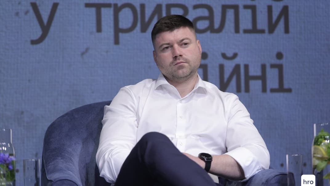 Исполняющий обязанности министра по делам ветеранов Александр Порхун на конференции hromadske «Жизнь в продолжительной войне», Киев, 30 мая 2024 года
