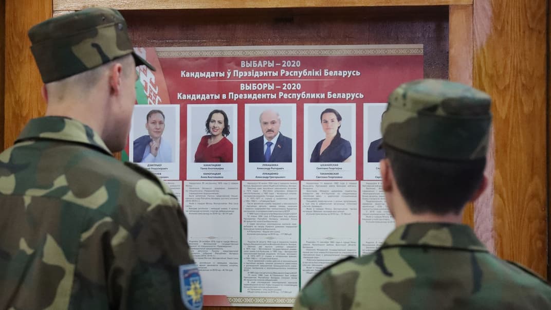 Білоруські військові прийшли на вибори президента, Мінськ, 9 серпня 2020