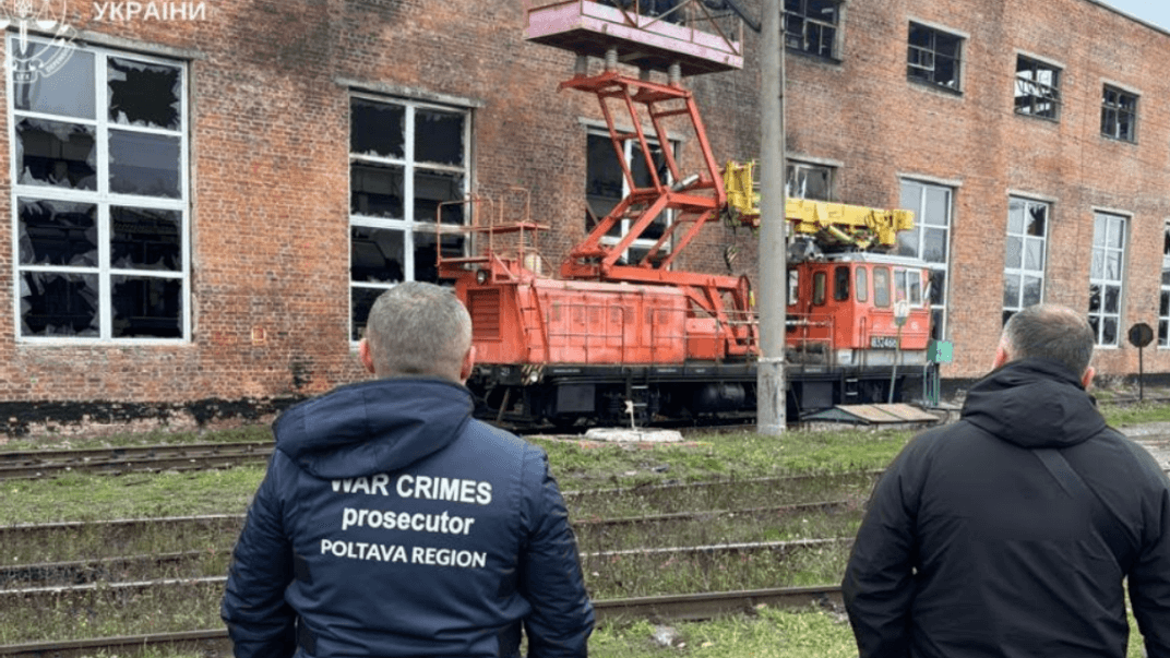 Наслідки удару по депо у Полтавській області