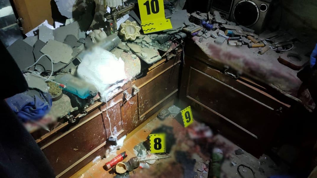 На месте взрыва гранаты в Закарпатской области