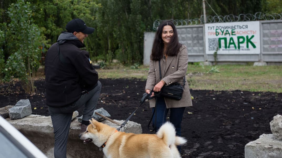 Алина Михайлова приехала с проверкой на скандальную застройку на Никольской Слободке в Киеве