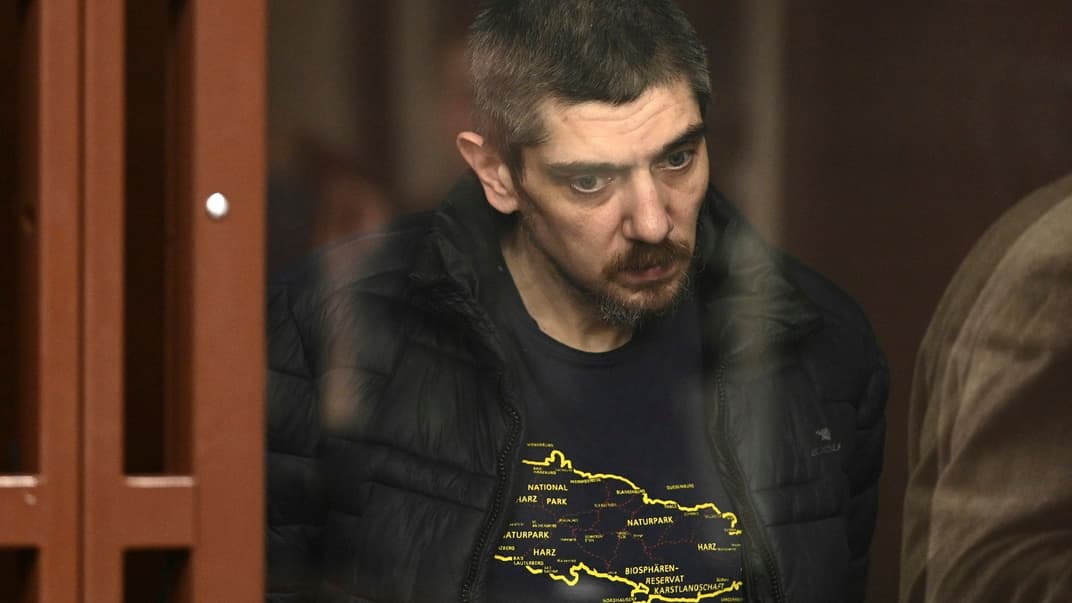 Український військовий Антон Чередник під час засідання суду в Ростові-на-Дону, 4 квітня 2023 року