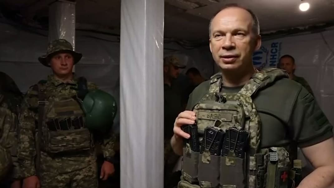 Александр Сырский во время посещения позиций ВСУ на Бахмутском направлении