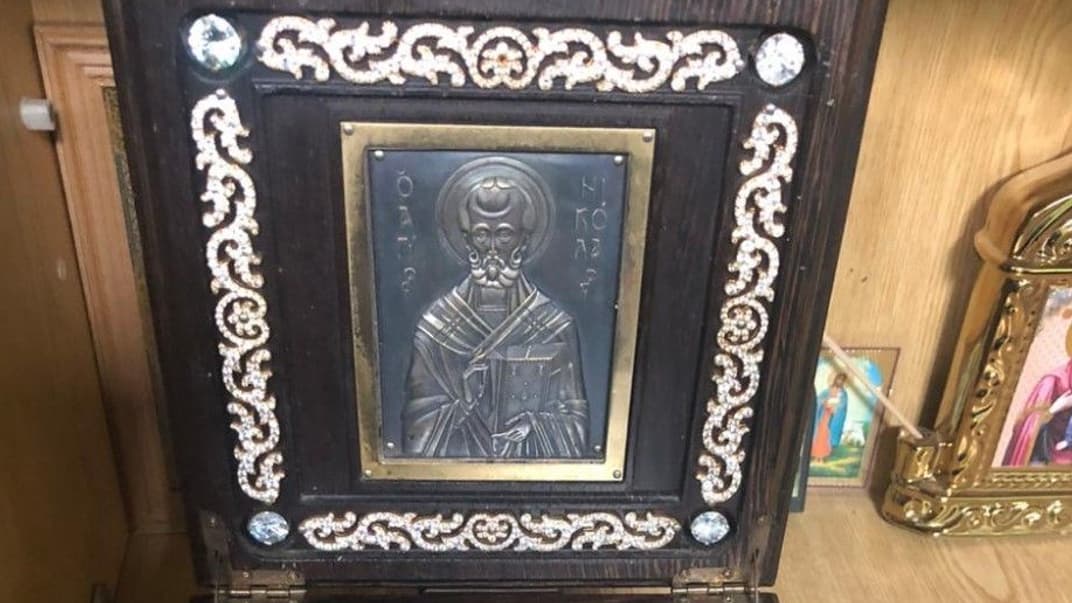 Мощи Святого Николая из Крестовоздвиженского храма в городе Виннице, 1 февраля 2020 год