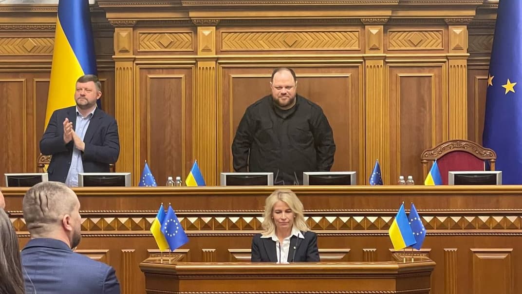 Президентка Парламентської асамблеї ОБСЄ Піа Каума виступала у Верховній Раді, 6 лютого 2024 року