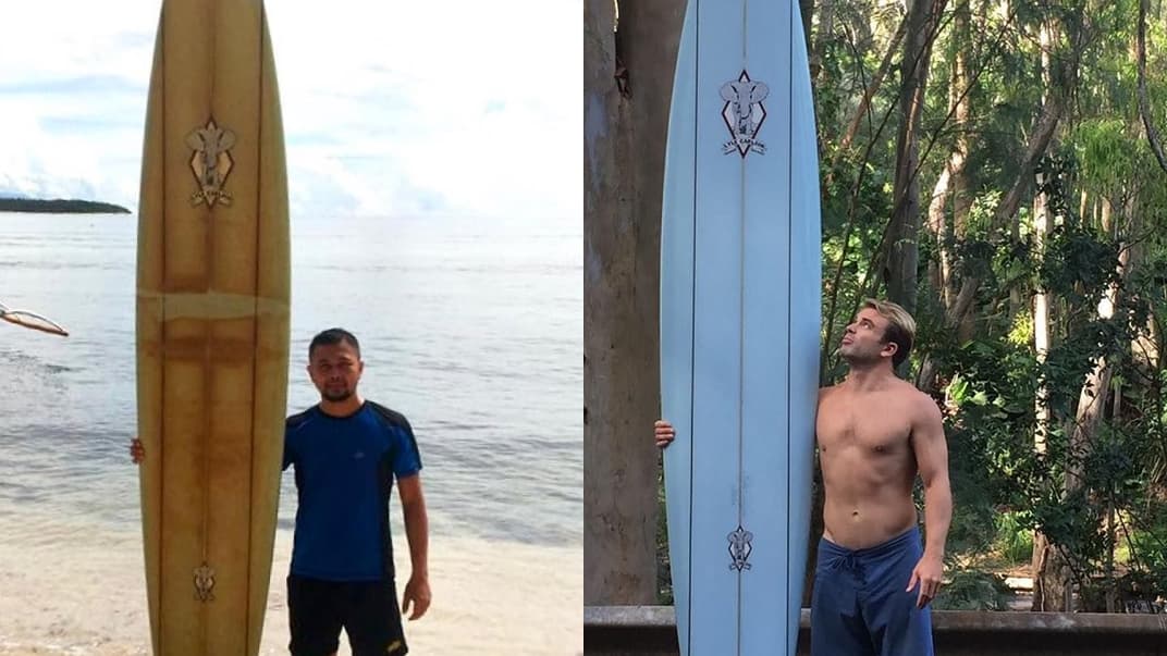 Справа Даг Фолтер со своей доской, а слева Джованни Бранзуели из Филиппин