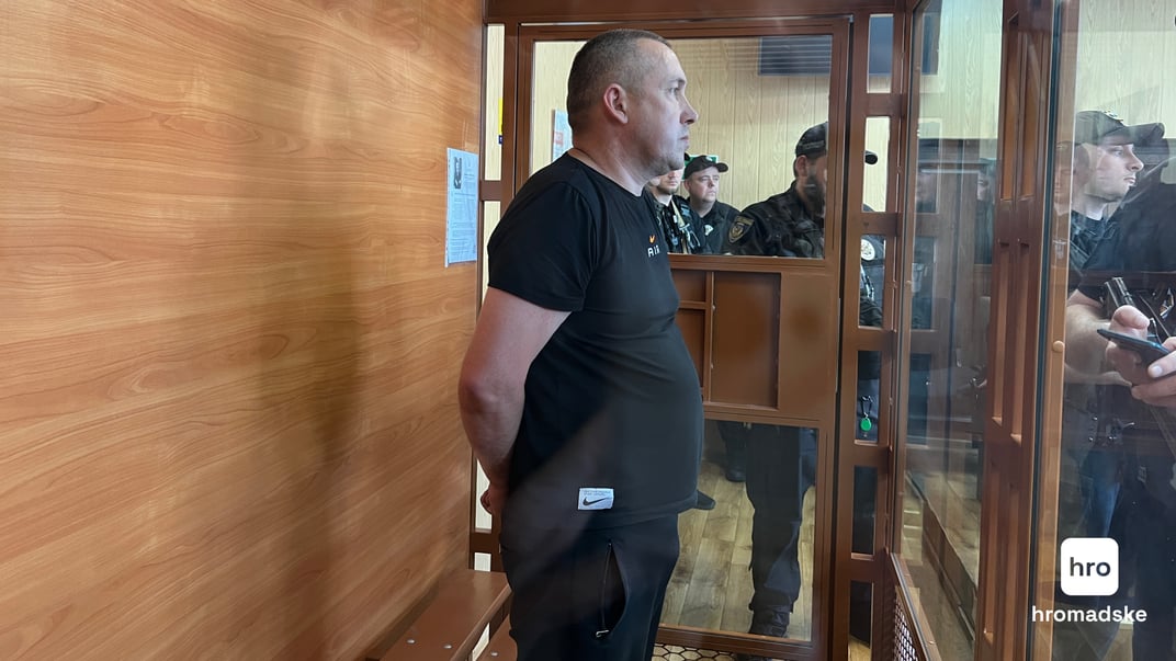 Командир 155 механізованої бригади Станіслав Лучанов у залі суду, 14 липня 2026 року Командир 155 механізованої бригади Станіслав Лучанов у залі суду, 14 липня 2026 року