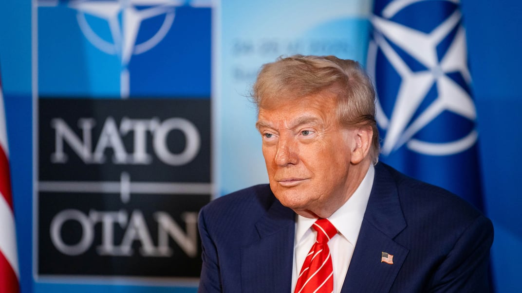 Президент США Дональд Трамп на полях саміту НАТО у Гаазі, 25 червня 2025 року