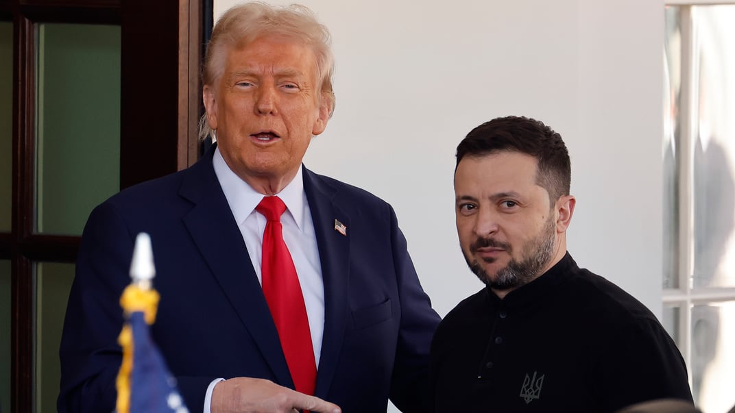 Президенти США та України Дональд Трамп та Володимир Зеленський під час зустрічі в Білому домі, лютий 2025 року