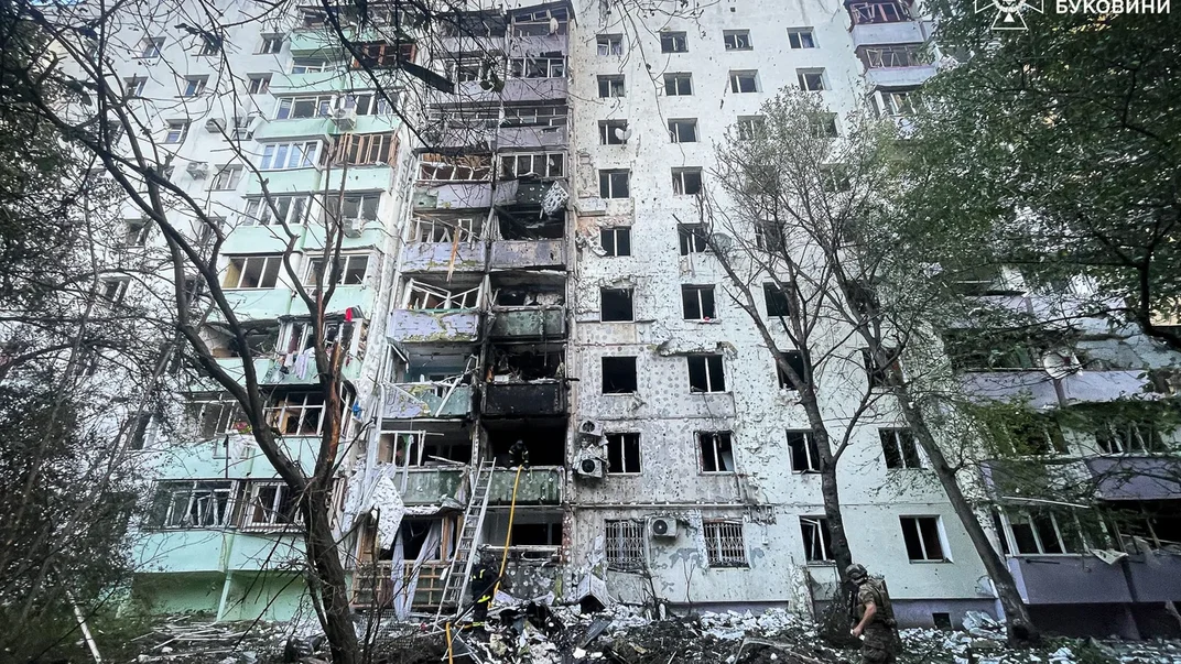 Последствия удара по Черновцам 12 июля