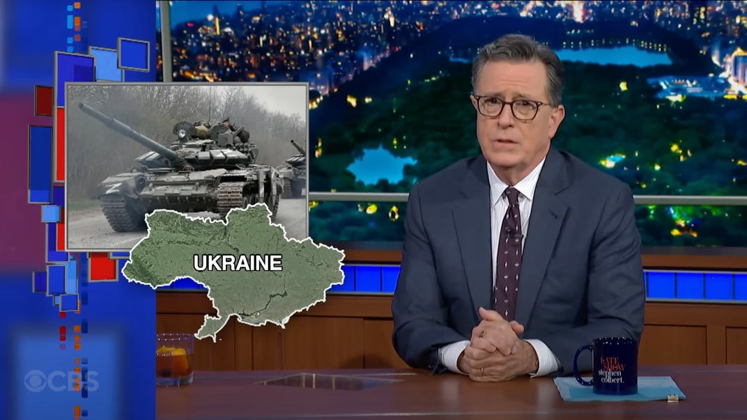 Карта України без Криму в етері програми The Late Show with Stephen Colbert Карта України без Криму в етері програми The Late Show with Stephen Colbert