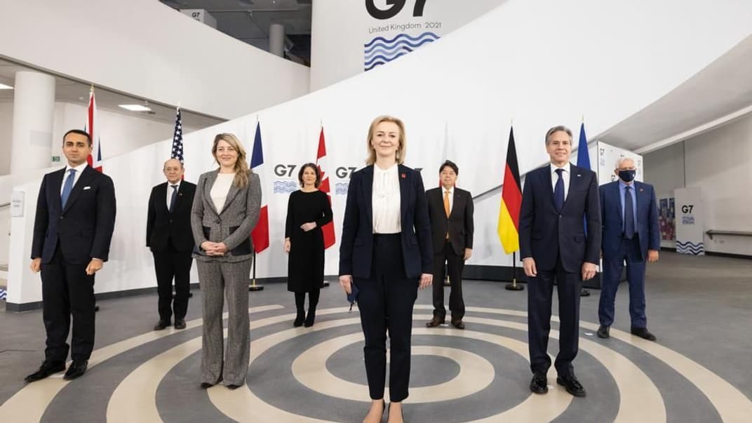 Представники країн «Великої сімки» зустрілися в Ліверпулі, 11 грудня 2021 року