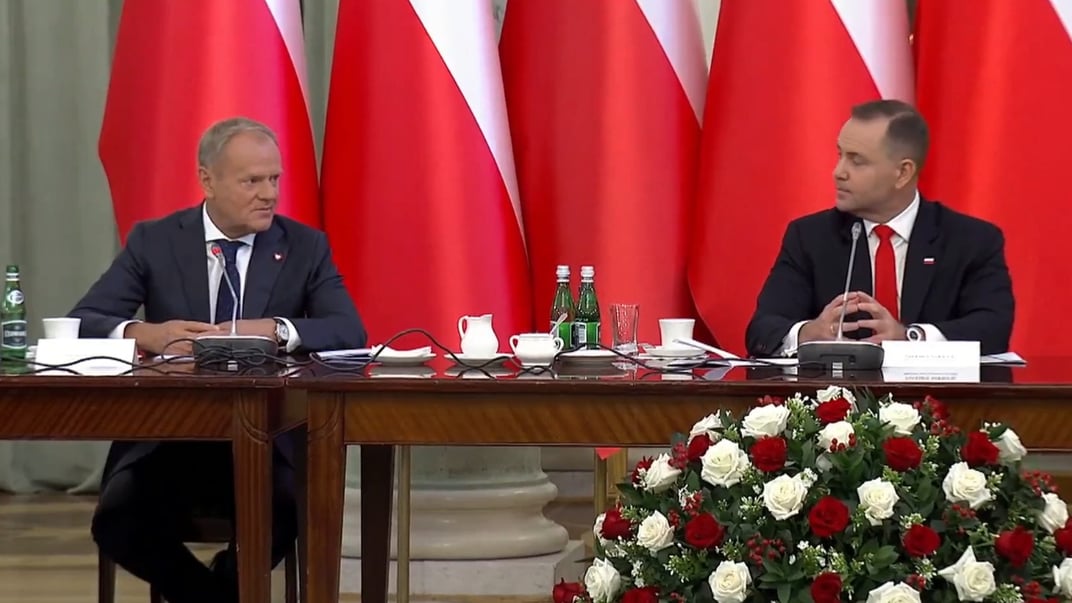 Дональд Туск (ліворуч) та Кароль Навроцький