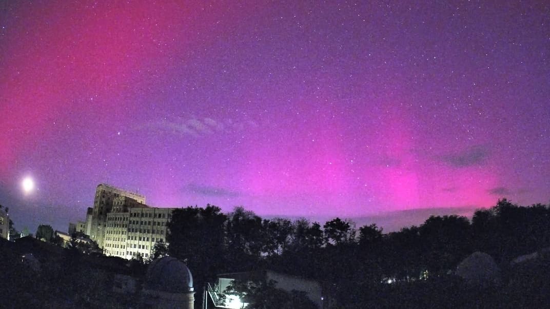 Видео полярного сияния, снятое в НИИ астрономии ХНУ имени В.Н. Каразина