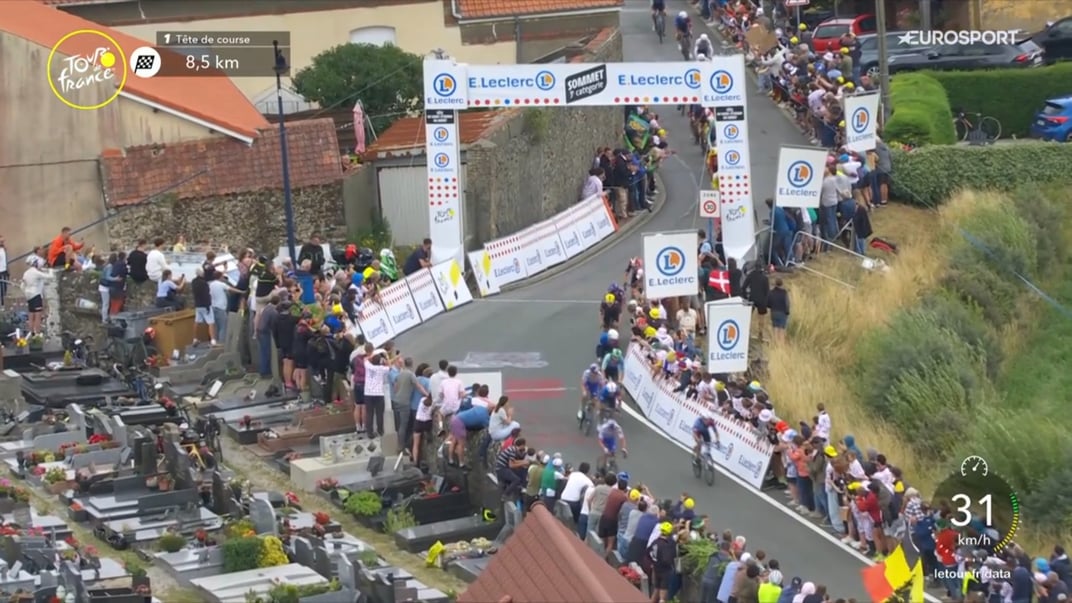 Глядачі «Тур де Франс» стоять на могилах цвинтаря в Булонь-сюр-Мер Глядачі «Тур де Франс» стоять на могилах цвинтаря в Булонь-сюр-Мер