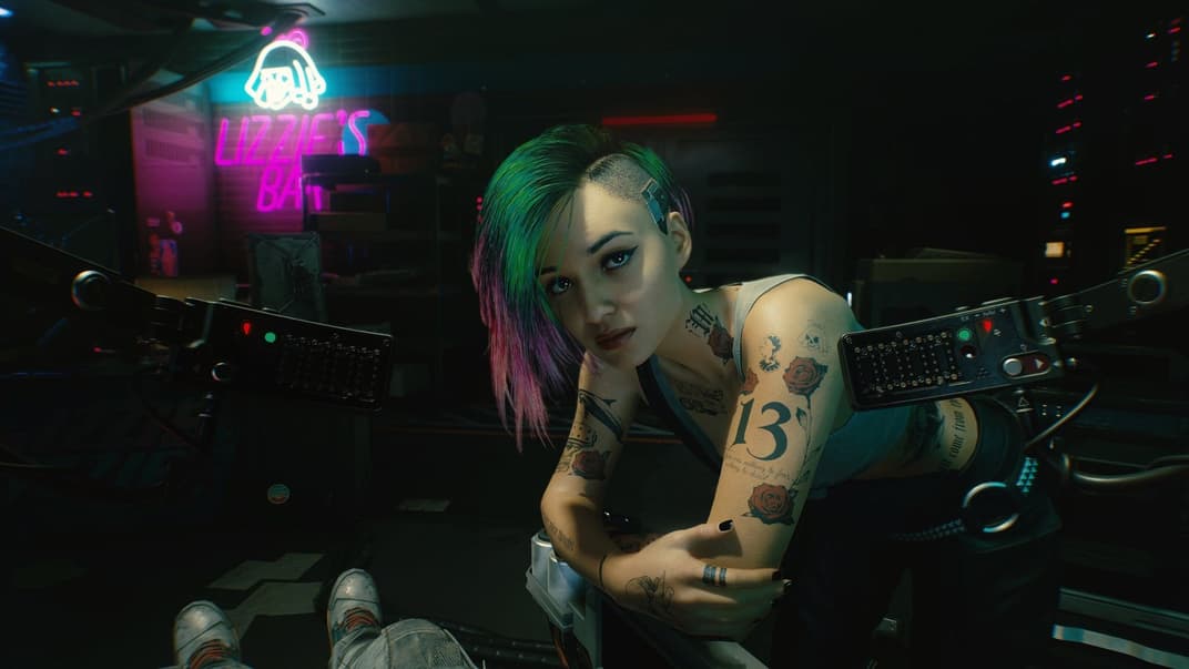 Кадр из видеоигры Cyberpunk 2077