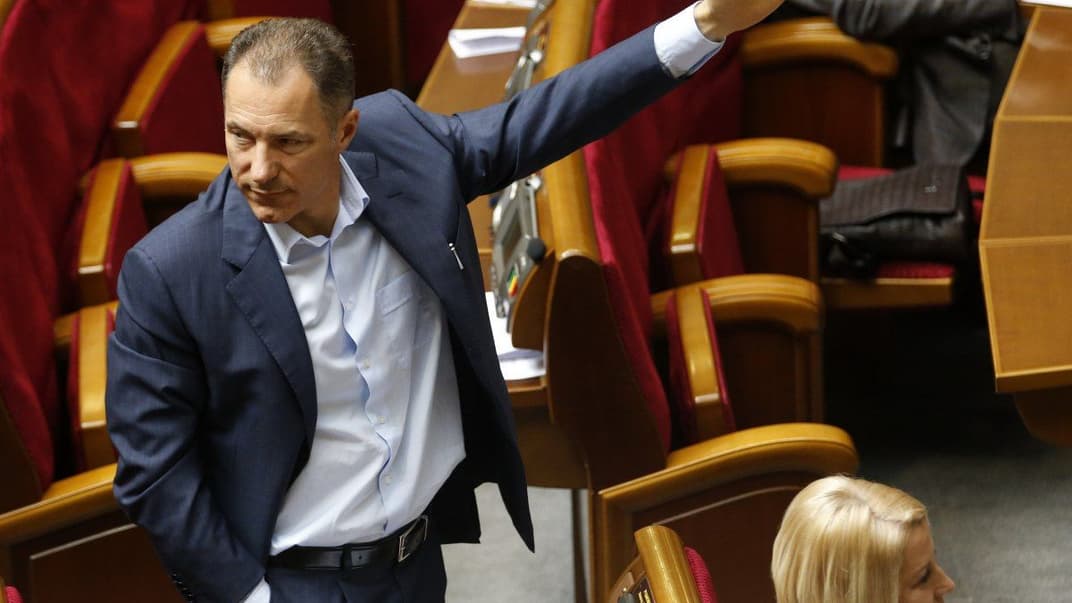 Внефракционный народный депутат Николай Рудьковский во время заседания Верховной Рады Украины, Киев, 4 июля 2014 года