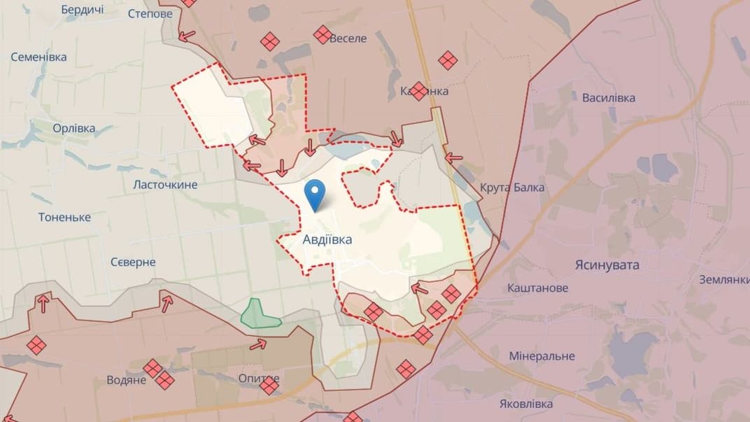 Карта DeepState, 14 февраля 2024 года