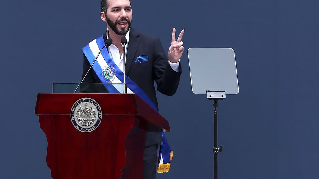 Президент Сальвадору Наїб Букеле виступає в день його інавгурації на посаду президента, Сан-Сальвадор, Сальвадор, 1 червня 2019 року