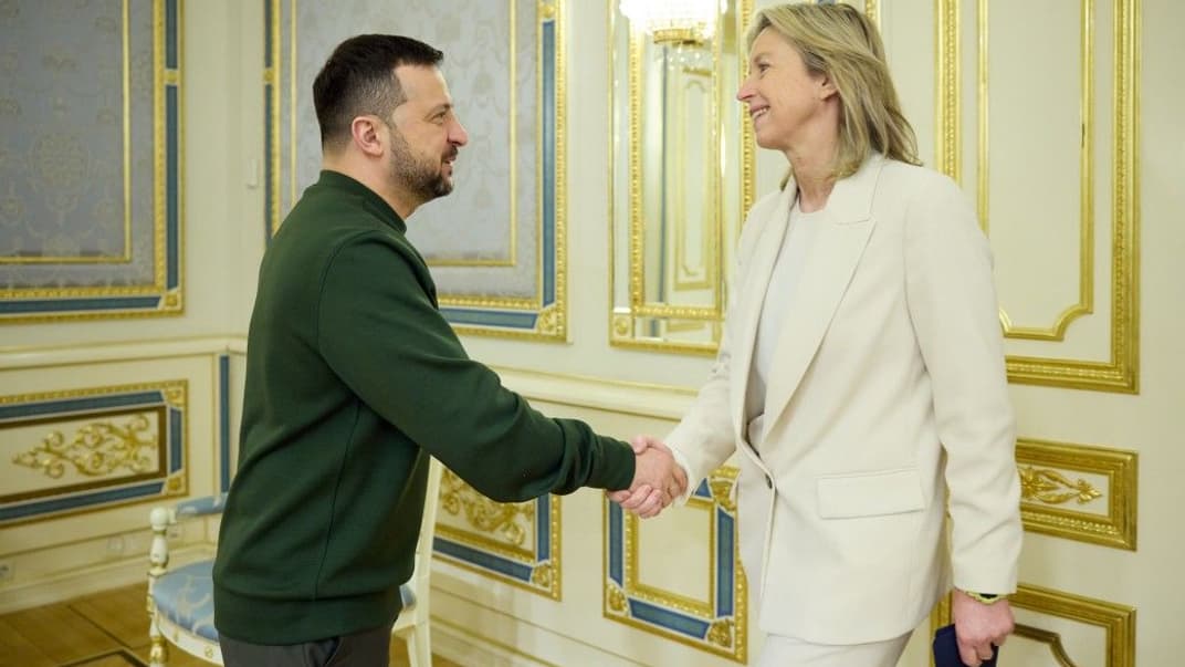 Президент Украины Владимир Зеленский с министром обороны Нидерландов Кайсой Оллонгрен, 20 марта 2024 года