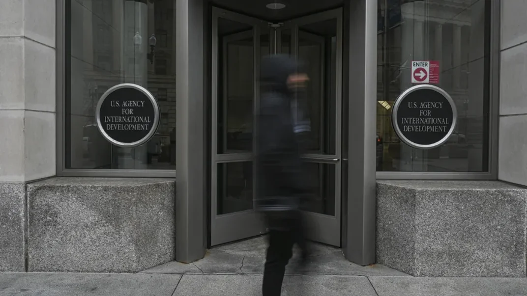 Штаб-квартира Агентства США з міжнародного розвитку (USAID) у Вашингтоні, округ Колумбія, Сполучені Штати, 3 лютого 2025 року