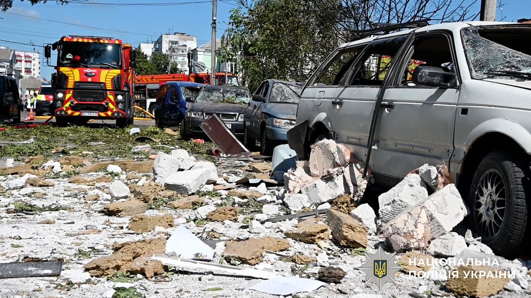 Наслідки російського обстрілу в Полтаві, 3 липня 2025 року