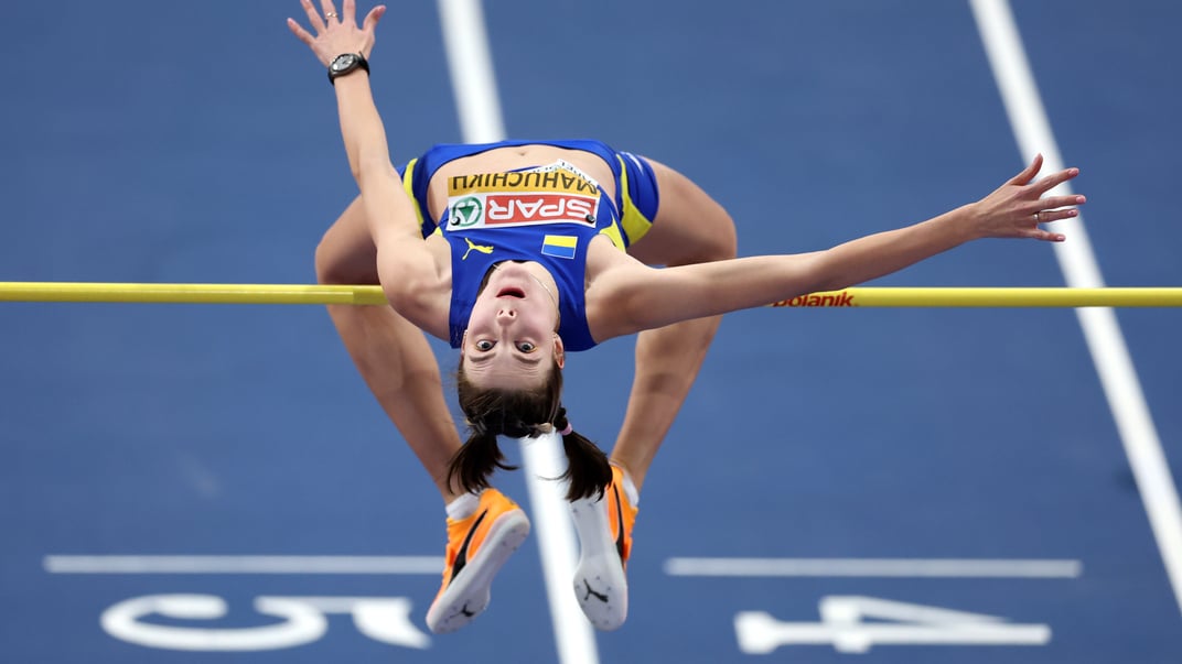 Ярослава Магучіх у фіналі Чемпіонату Європи з легкої атлетики в приміщенні у нідерландському місті Апелдорн, 9 березня 2025 року