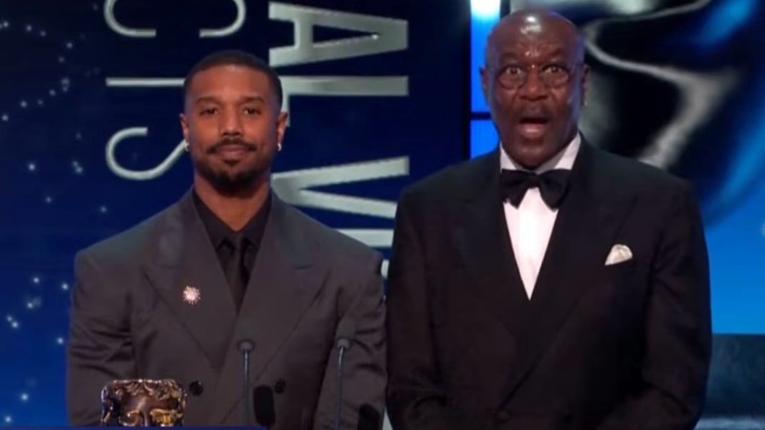 Майкл Б. Джордан та Делрой Ліндо під час церемонії нагородження BAFTA