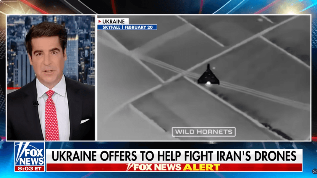 Скриншот з етеру Fox News від 7 березня 2026 року Скриншот з етеру Fox News від 7 березня 2026 року