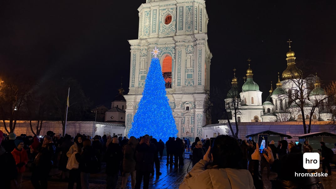Главная елка страны на Софиевской площади в Киеве, 6 декабря 2024 года