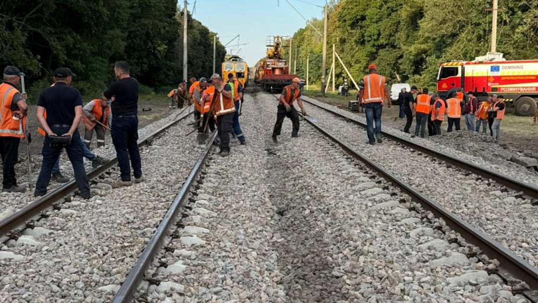 Пошкоджена залізниця на Київщині