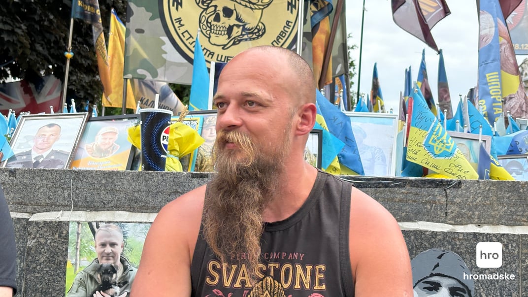 Ветеран Сергій Янюк голодує на майдані Незалежності, 27 травня 2025 року