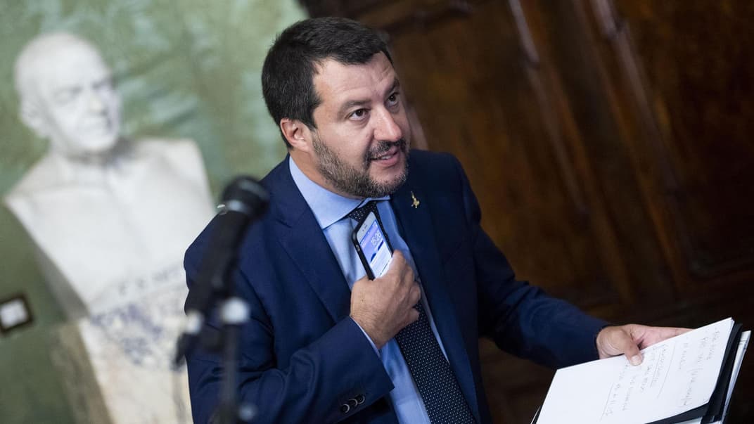 Віце-прем'єр та міністр внутрішніх справ Італії Маттео Сальвіні під час прес-конференції в Римі, Італія, 30 травня 2019 року