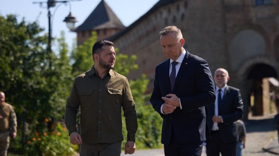 Президенти України та Польщі Володимир Зеленський та Анджей Дуда в Луцьку 9 липня 2023 року. Ілюстративне фото