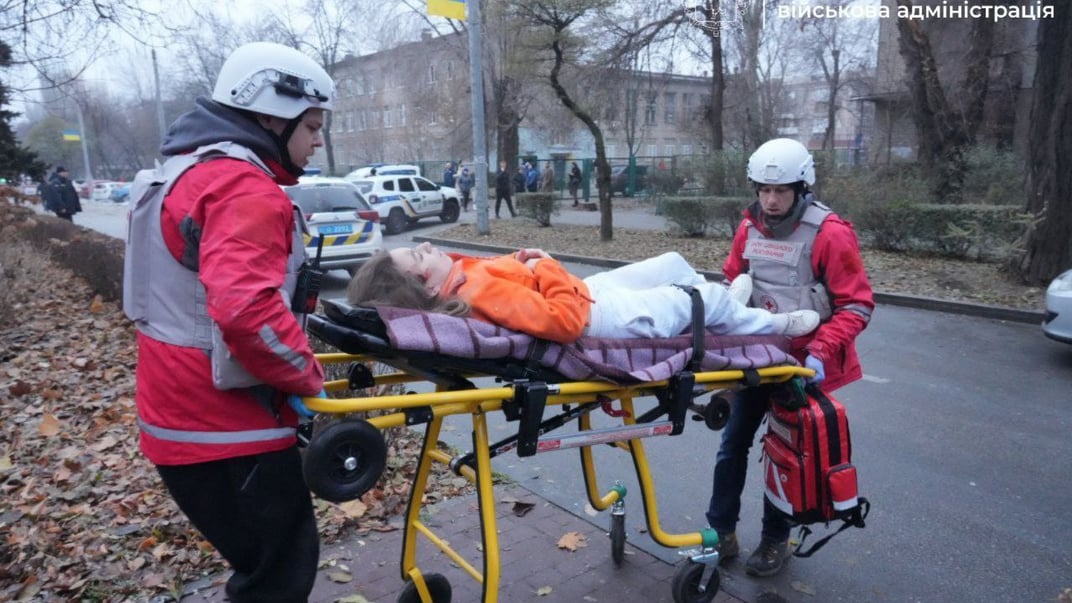 Последствия российского обстрела по Запорожью, 10 декабря 2024 года