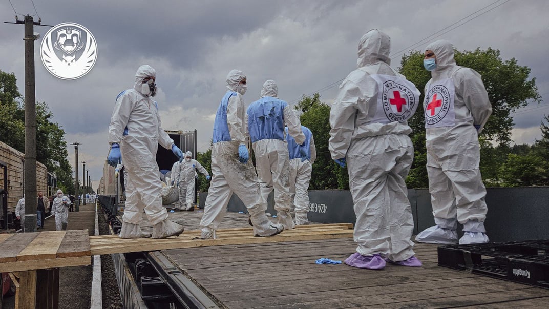 Прием тел погибших украинцев, репатриированных на родину