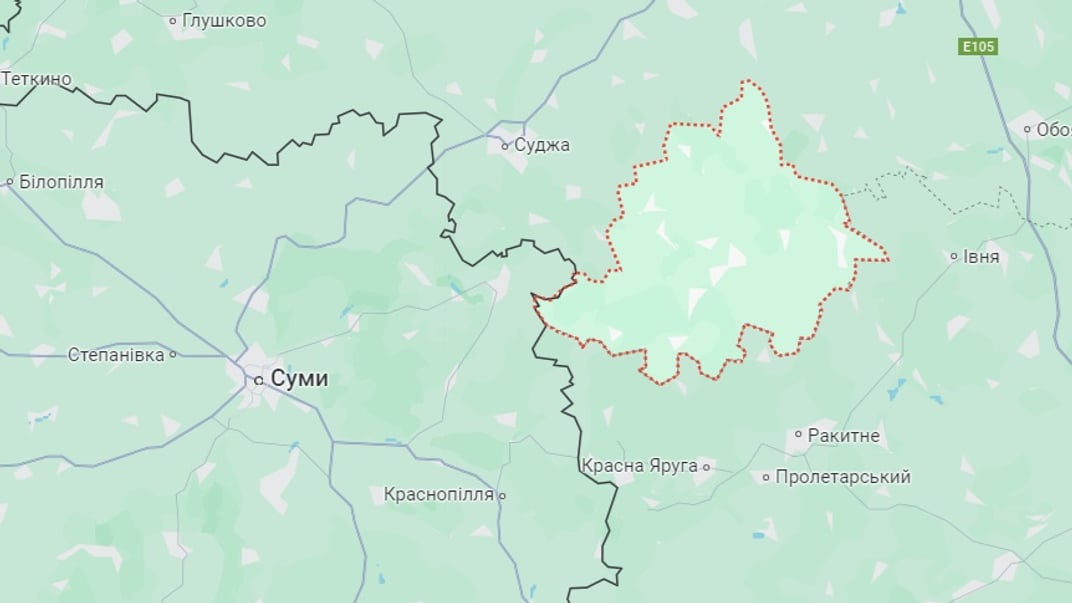 Біловський район Курської обалсті рф на карті Google