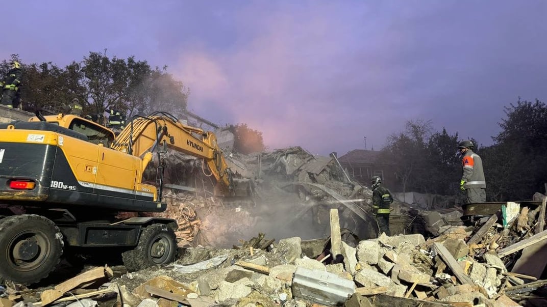 Наслідки обстрілу Дніпра