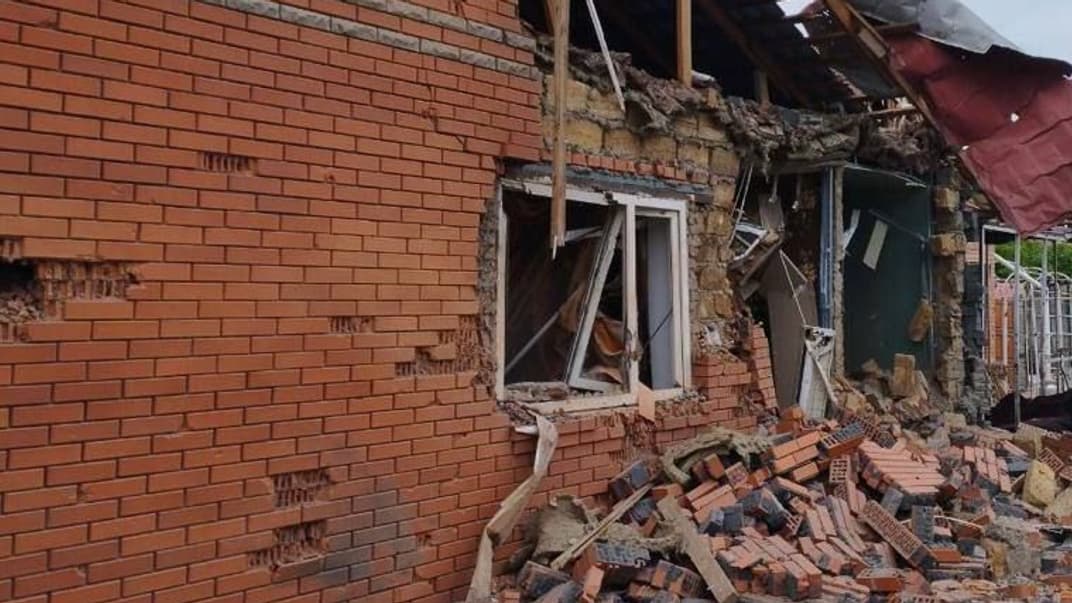 Последствия обстрела Запорожской области