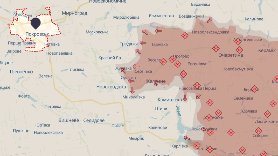 Карта DeepState по состоянию на 16 августа 2024 года